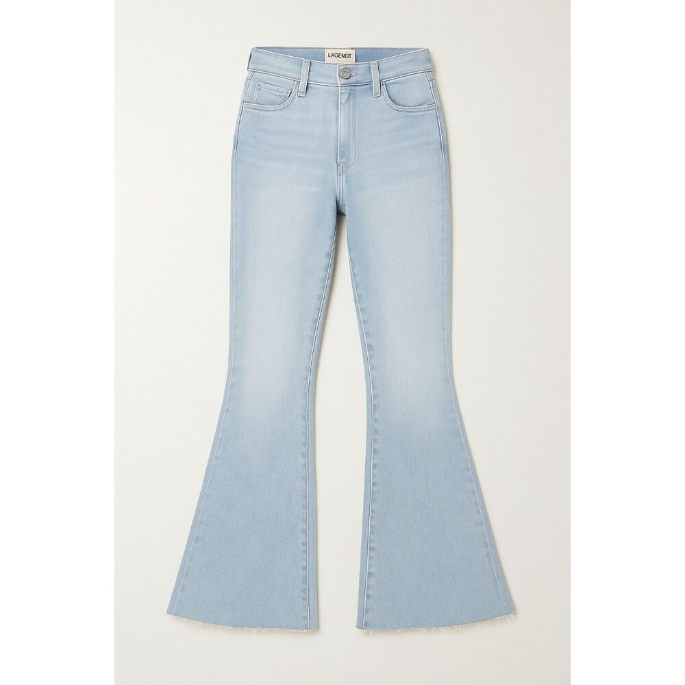 L’AGENCE High-Rise Micro Bootcut Jeans Blue Cloud Light Wash Size 26 - Picture 3 of 15
